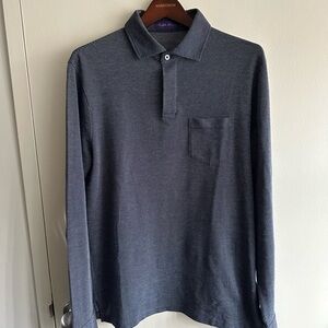 Ralph Lauren Purple Label Birds Eye Long Sleeve Polo